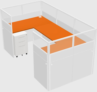 U-shaped cubicle