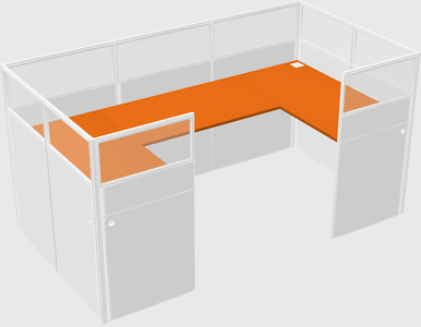 U-shaped cubicle