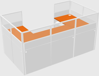 U-shaped cubicle