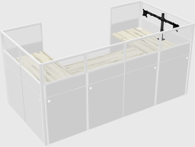 Cabine en u