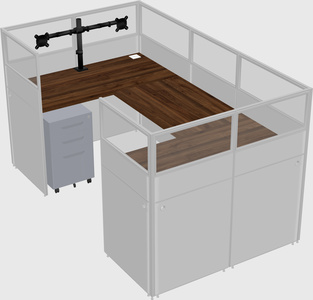 U-shaped cubicle