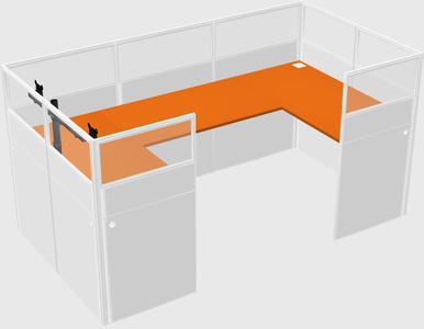 U-shaped cubicle