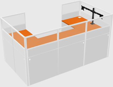 U-shaped cubicle