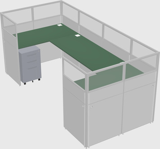 U-shaped cubicle