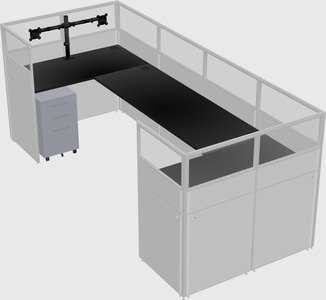 U-shaped cubicle
