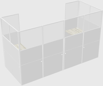 Cabine en u