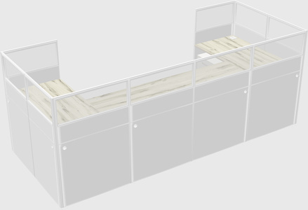 U-shaped cubicle