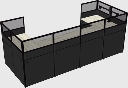 U-shaped cubicle