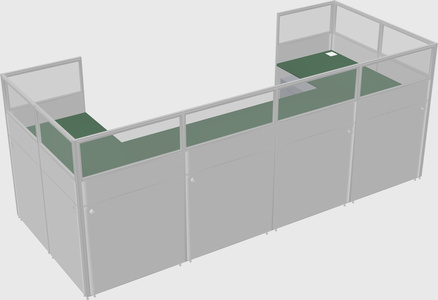 U-shaped cubicle