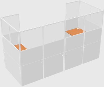 U-shaped cubicle