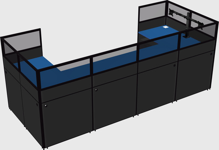 U-shaped cubicle
