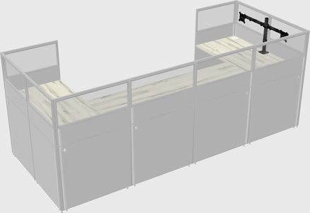 Cabine en u