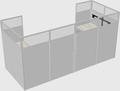 Cabine en u
