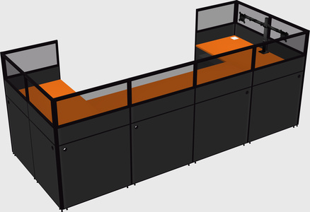 U-shaped cubicle