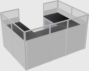 Cabine en u