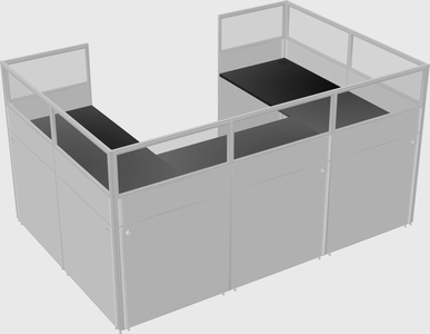 Cabine en u
