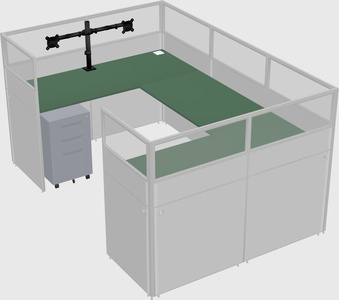U-shaped cubicle