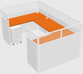 U-shaped cubicle
