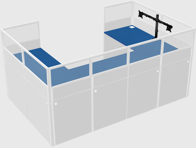 U-shaped cubicle