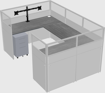 U-shaped cubicle