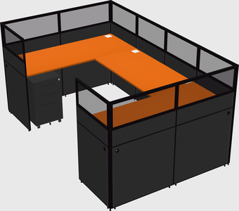 U-shaped cubicle