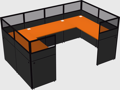 U-shaped cubicle