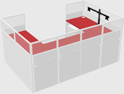 U-shaped cubicle