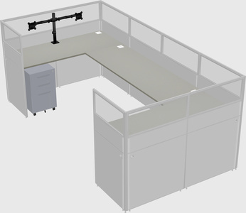 U-shaped cubicle