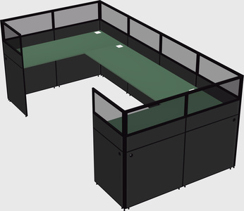 U-shaped cubicle