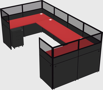 U-shaped cubicle