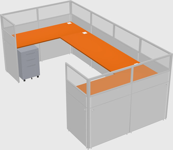 U-shaped cubicle