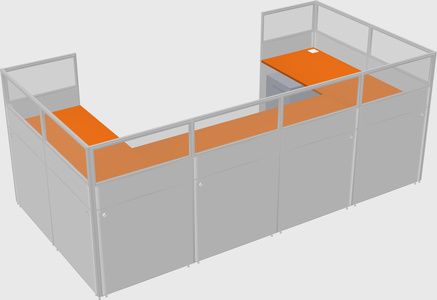 U-shaped cubicle