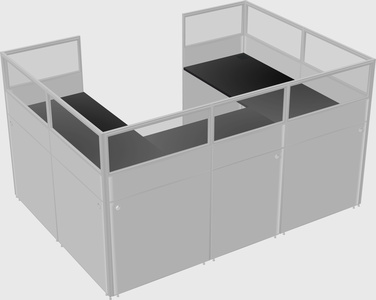 U-shaped cubicle