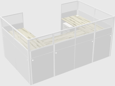 U-shaped cubicle