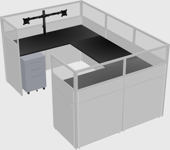 U-shaped cubicle