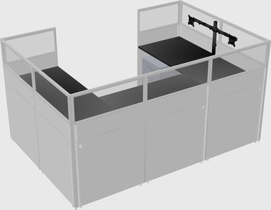 U-shaped cubicle