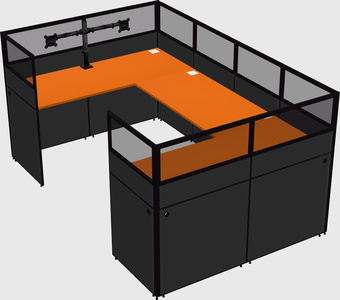 U-shaped cubicle