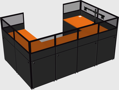 U-shaped cubicle