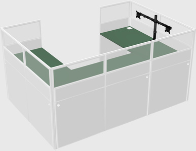 U-shaped cubicle