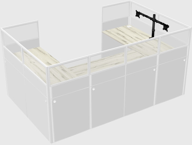 U-shaped cubicle