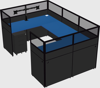 U-shaped cubicle