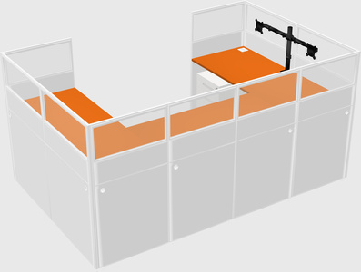 U-shaped cubicle