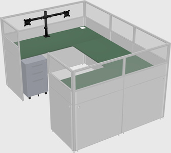 U-shaped cubicle