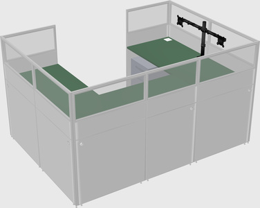U-shaped cubicle