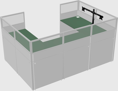 U-shaped cubicle