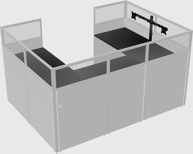 U-shaped cubicle