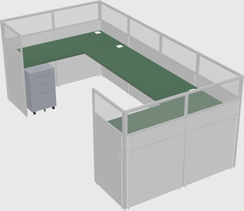 U-shaped cubicle