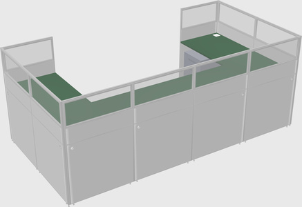 U-shaped cubicle