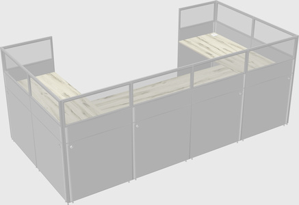Cabine en u