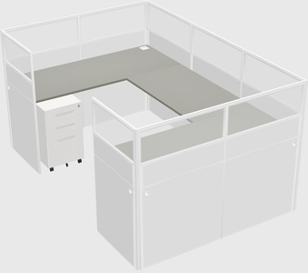 U-shaped cubicle
